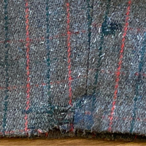 Vintage A-Kay Wool Plaid Windowpane Hunting Logging Work Pants Men's 36x28 - Picture 11 of 11